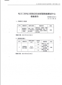 产品检验报告