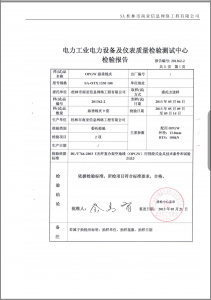 产品检验报告