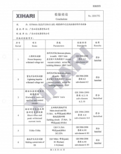 产品检验报告