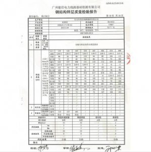 产品检验报告