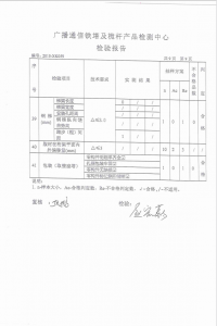 产品检验报告